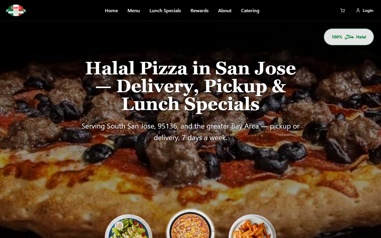 Bona Pizza website preview